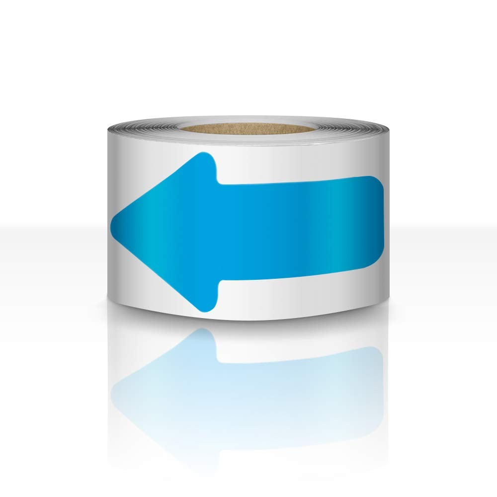 EVQ Blue Arrow Floor Sticker Tape 2 x 4 Inch 200 PCS