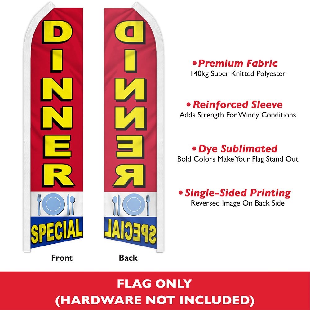 Dinner Special Swooper Flutter Feather Restaurant Diner Food Business Flag