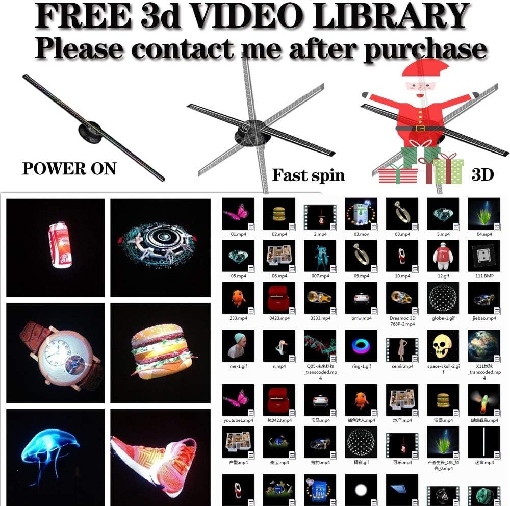 High-Resolution 3D Holographic Projector – Perfect for Advertising & Events