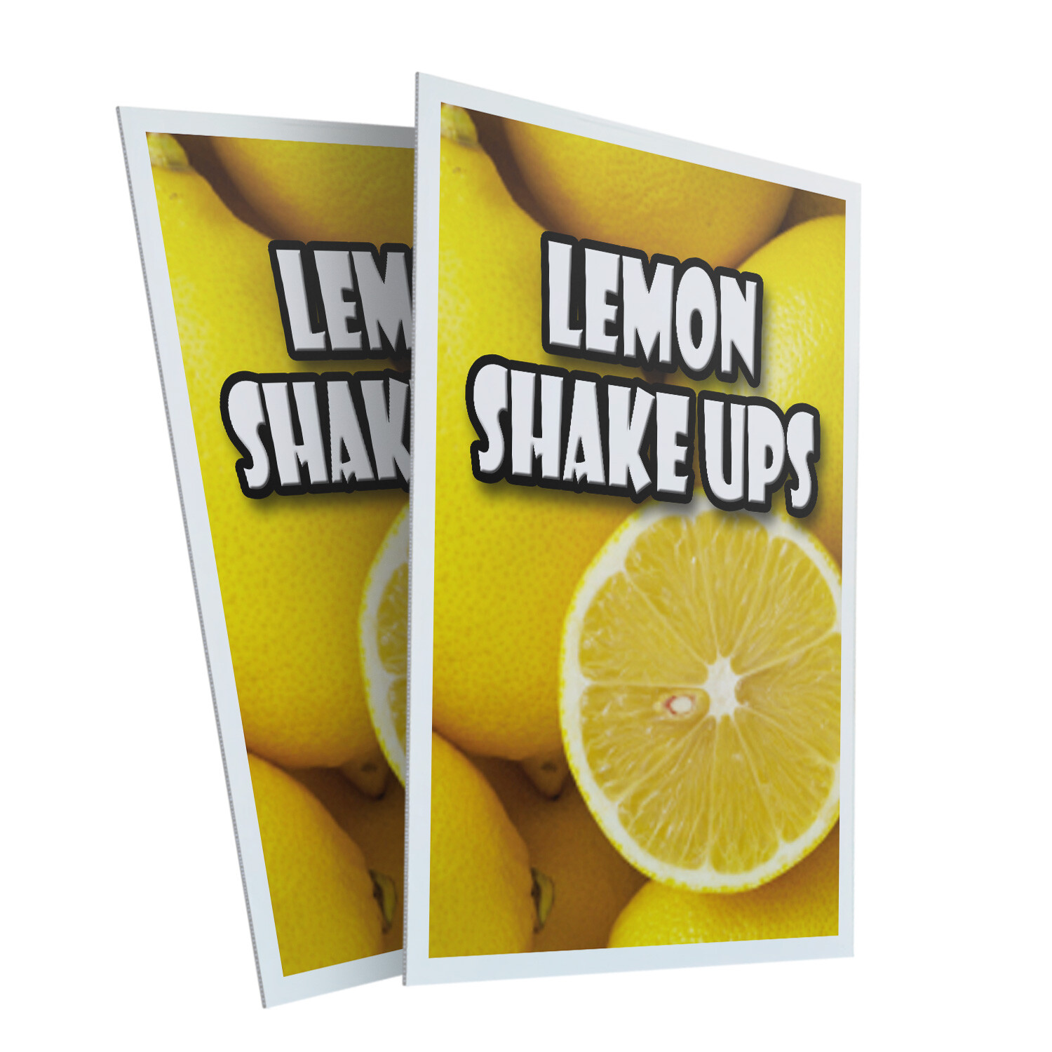 Lemon Shake Ups 24″ x 36″ 2 Pack Of Store Sign Plastic Or Decal
