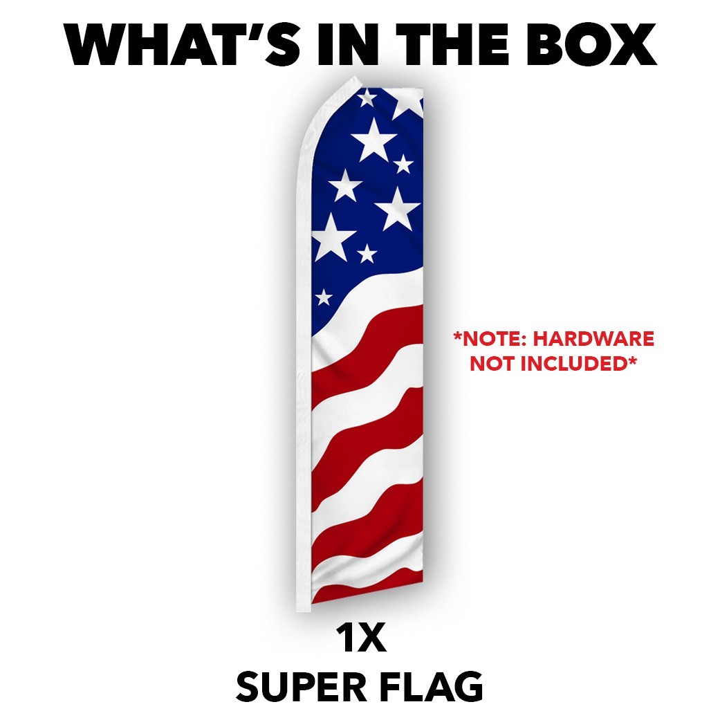 New Glory USA Advertising Swooper Feather Flutter Flag Patriotic American