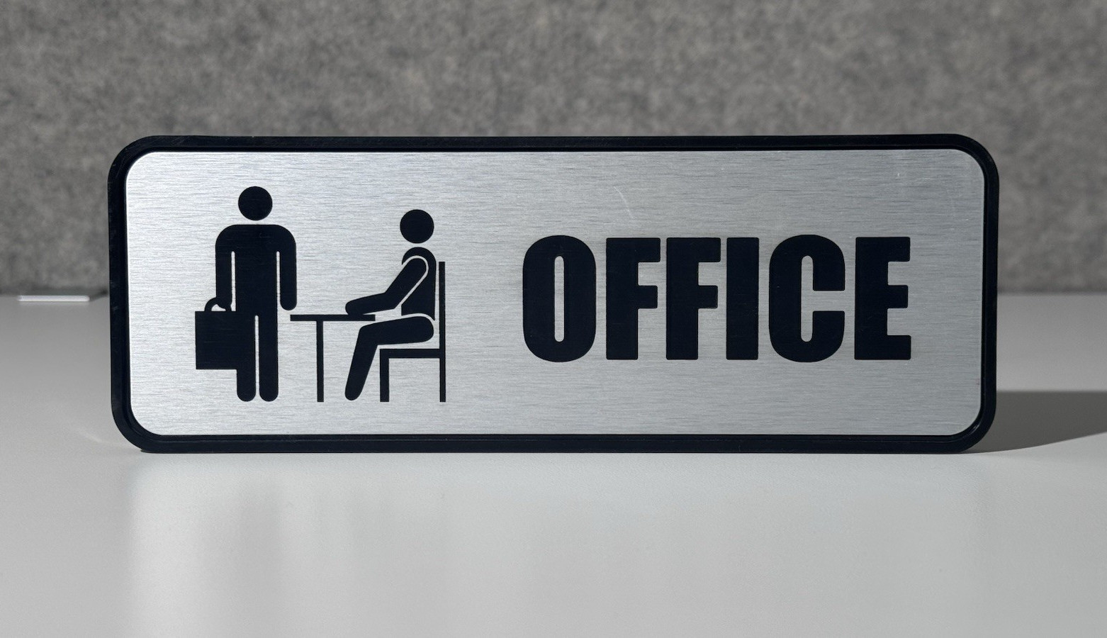 Office Door Sign Plaque, Black & White, Professional Room/Door Sign