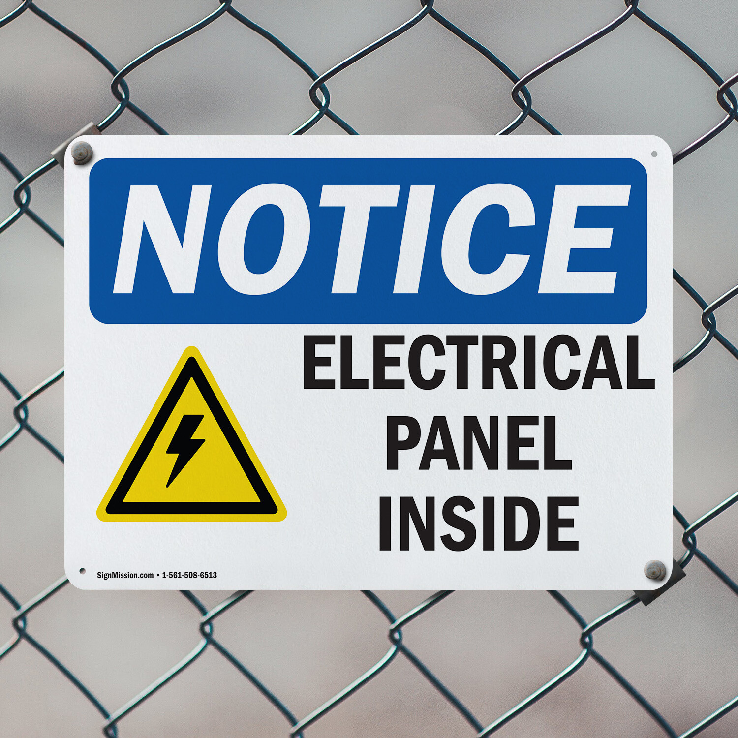 (2 Pack) Electrical Panel Inside OSHA Notice Sign Decal Metal Plastic