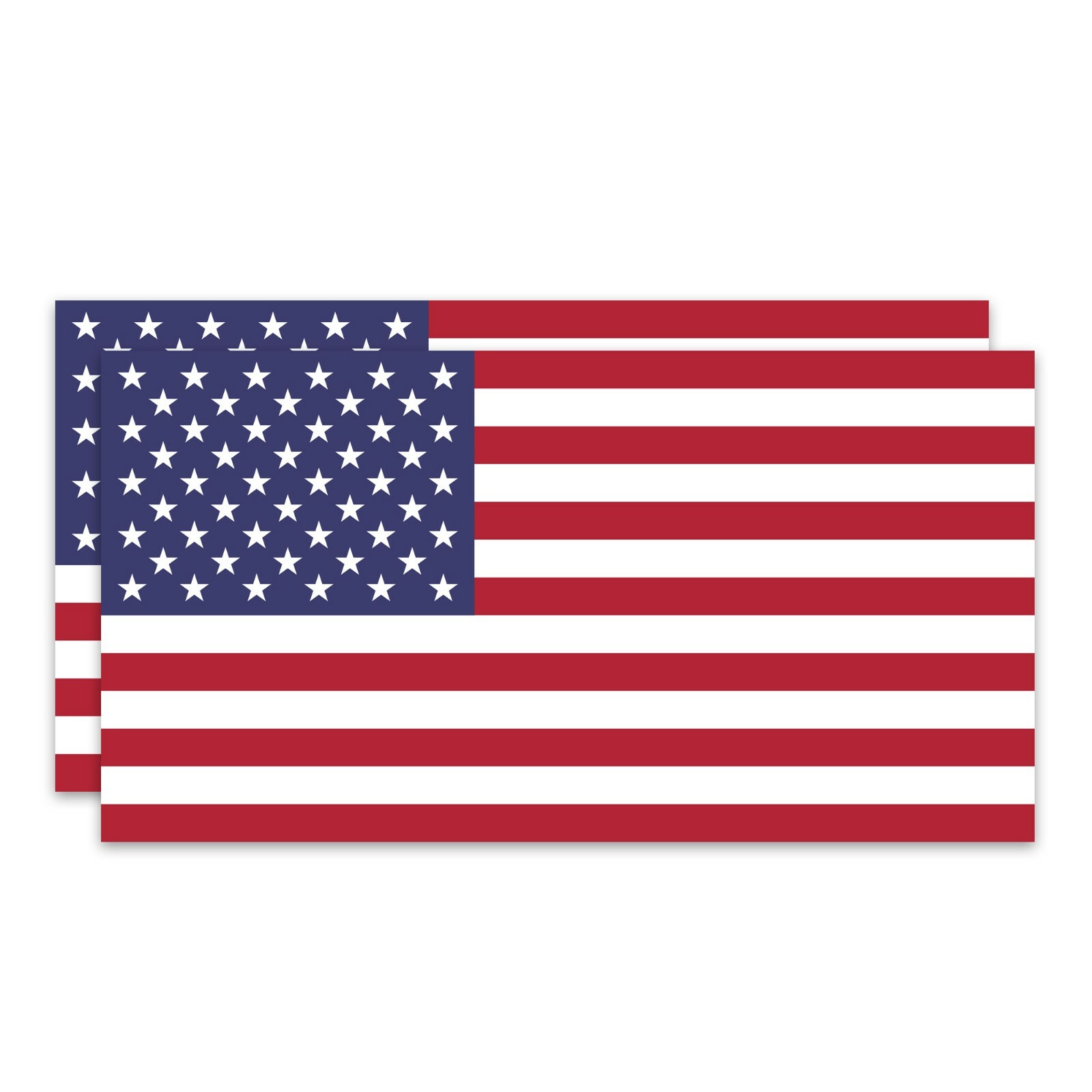 2 x Flag of the United States Vinyl Decal American Flag Window Wall Sticker 20″