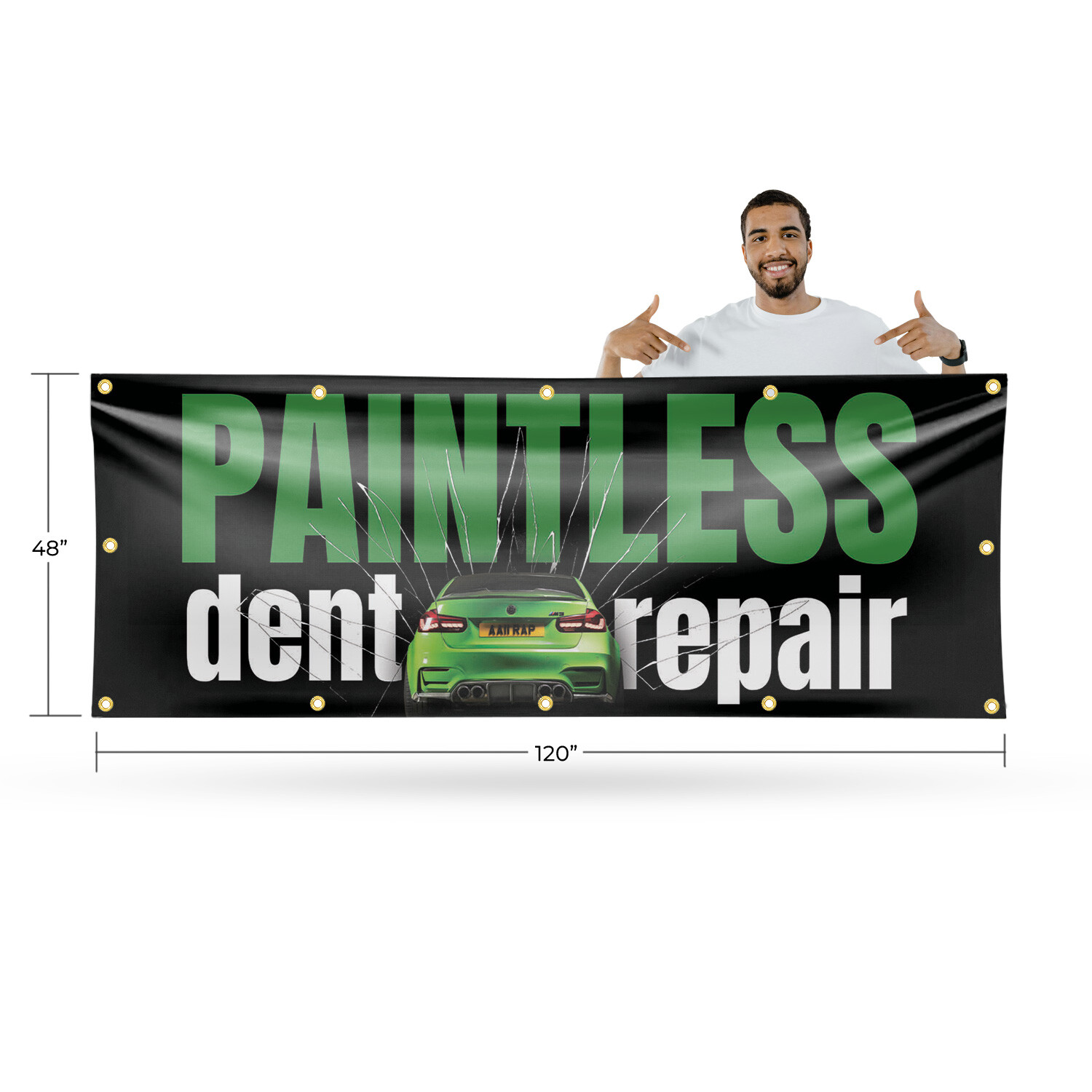 Paintless Dent Repair Vinyl Banner Sign with Metal Grommets Heavy-Duty