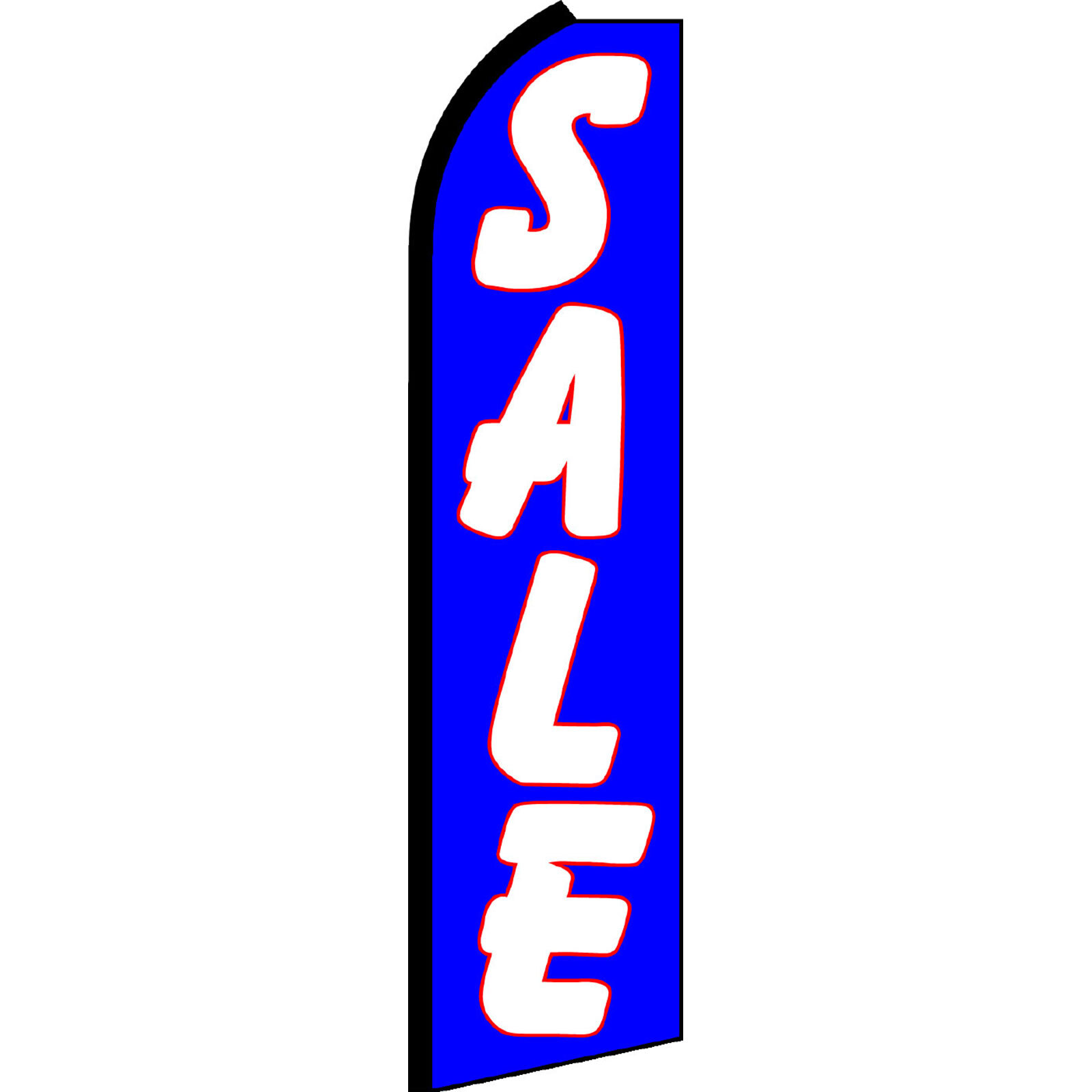 Sale Blue and White 2 1/2 ft X 11 1/2 ft Swooper Flag (Flag Only)