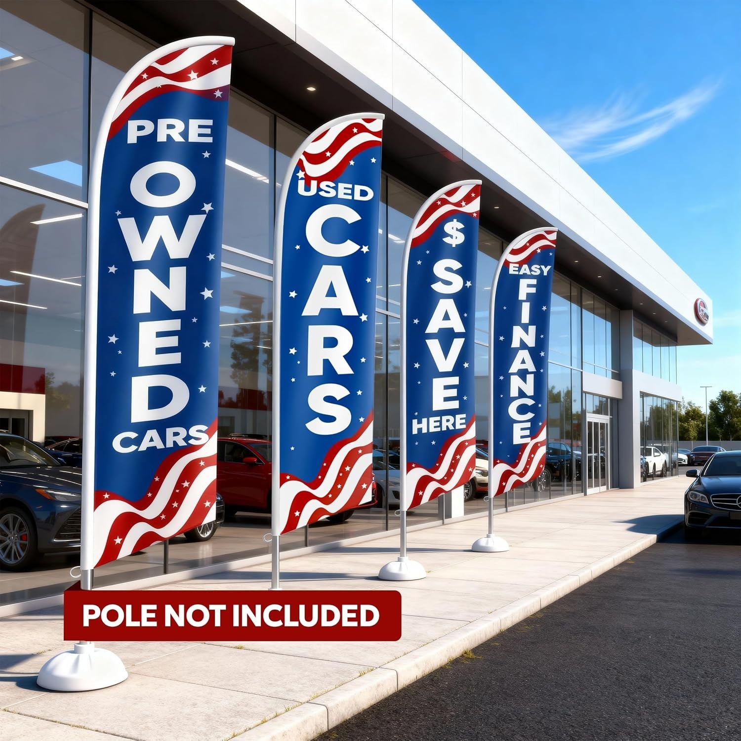 Used Cars Feather Flag – Pre Owned Second Hand Cars, Easy Finance Advertising Fl