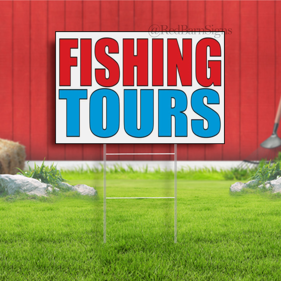 FISHING TOURS live bait shop wobbler tackle Indoor Outdoor Yard Sign with metal