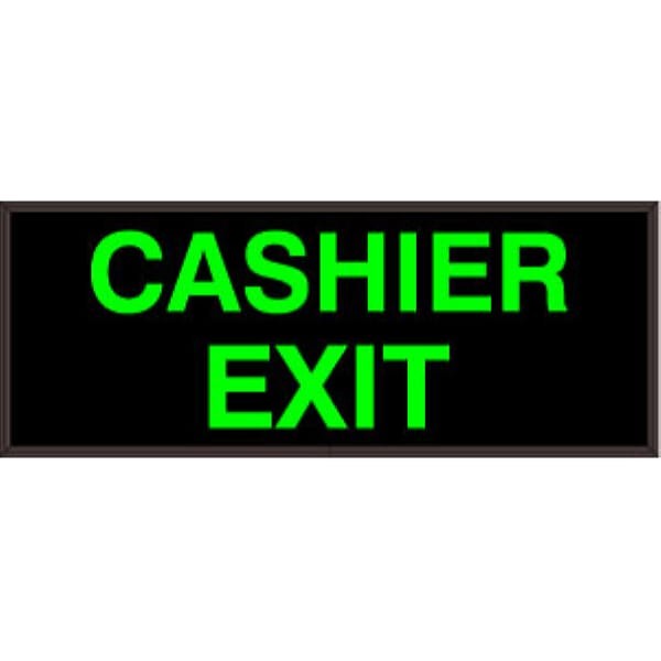 Signal-Tech 60729 PHX718G-P385/120-277VAC CASHIER EXIT Outdoor Sign