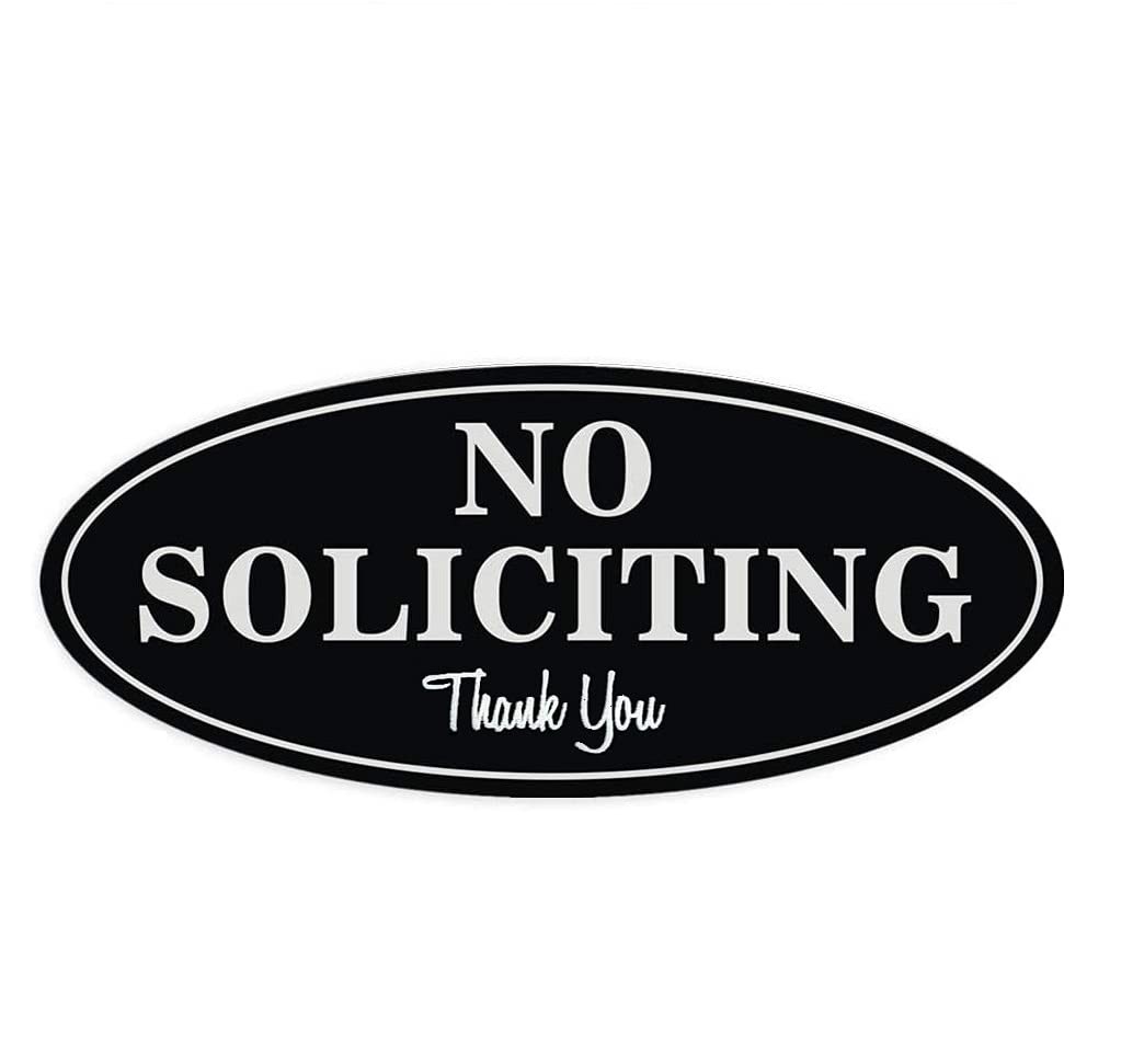 No-Soliciting Sign for House Signs for Home – Premium No Soliciting Thank You…