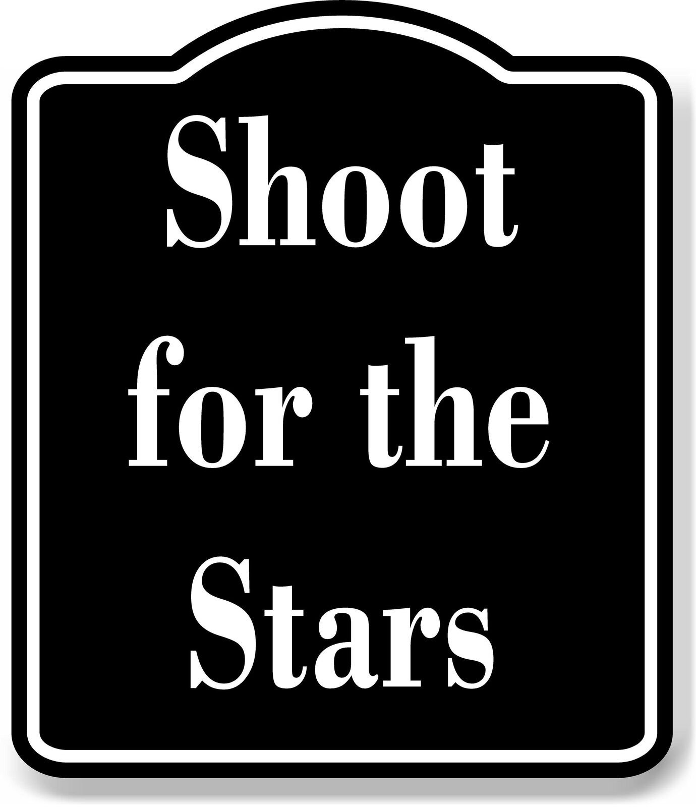 Shoot for the Stars Archery BLACK Aluminum Composite Sign