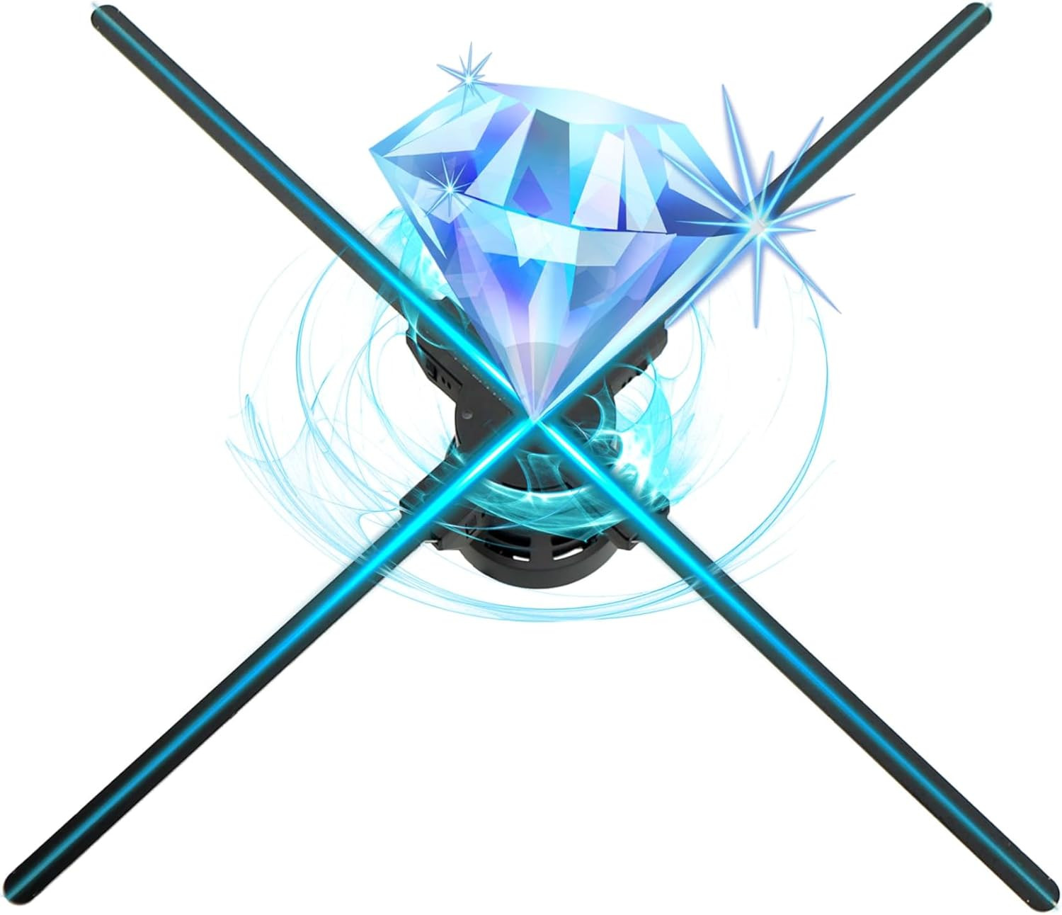3D Fan,27.5 Inch 3D Led Fan Projector 2000*1444PX Resolution 832 LED Beads, Ho