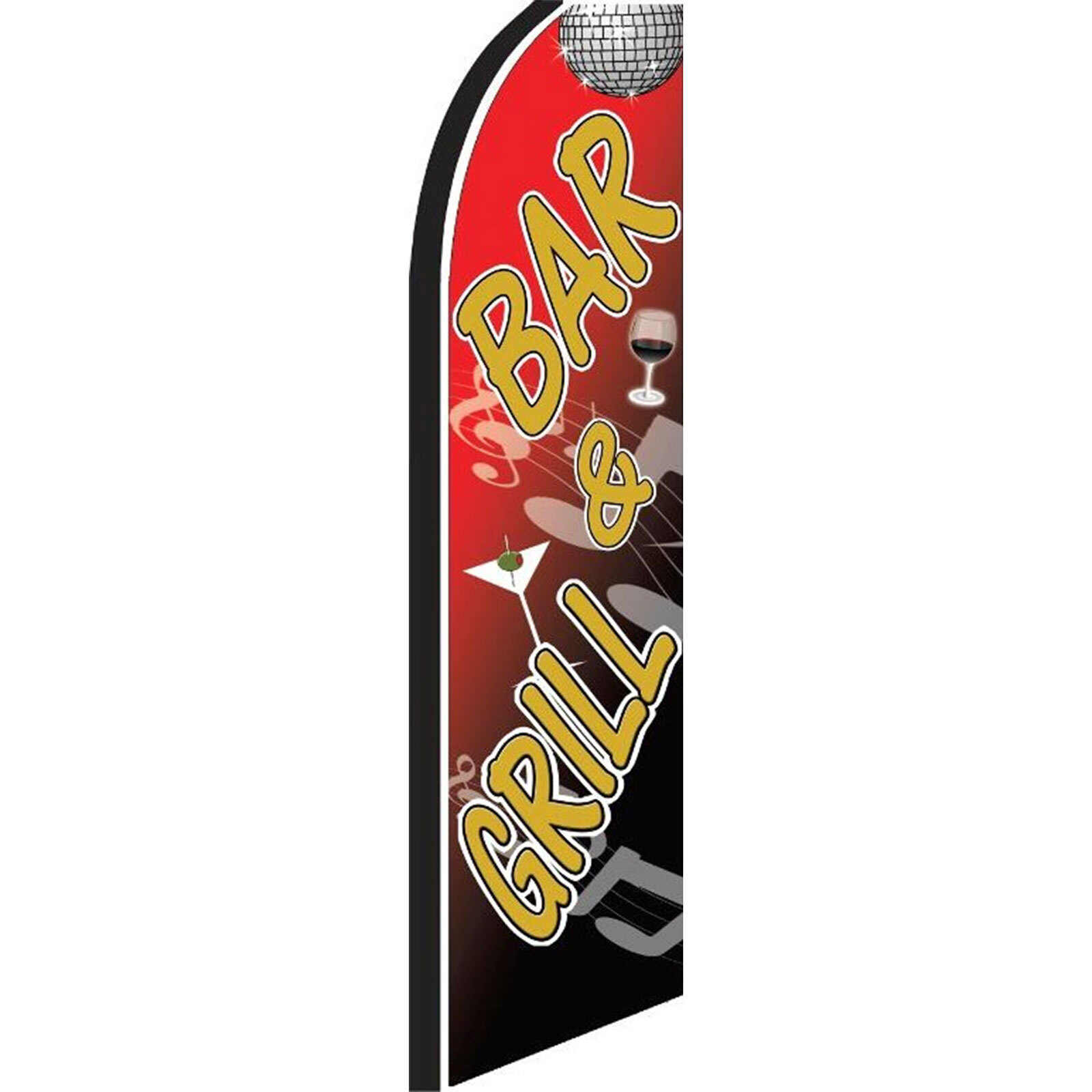 Bar & Grill 2 1/2 ft X 11 1/2 ft Windless Flag