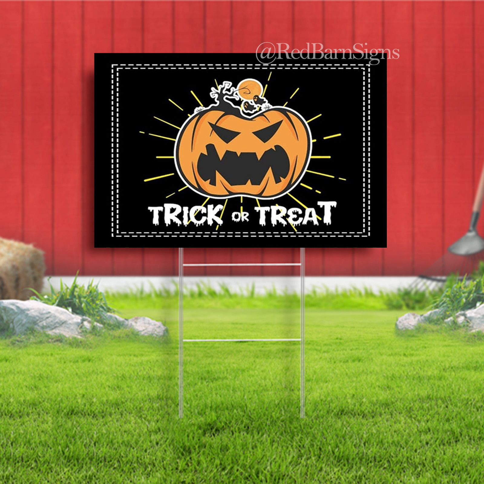 Halloween Yard Signs with Stakes Pumpkin Decor Witches Brew Garden Signs Decorat