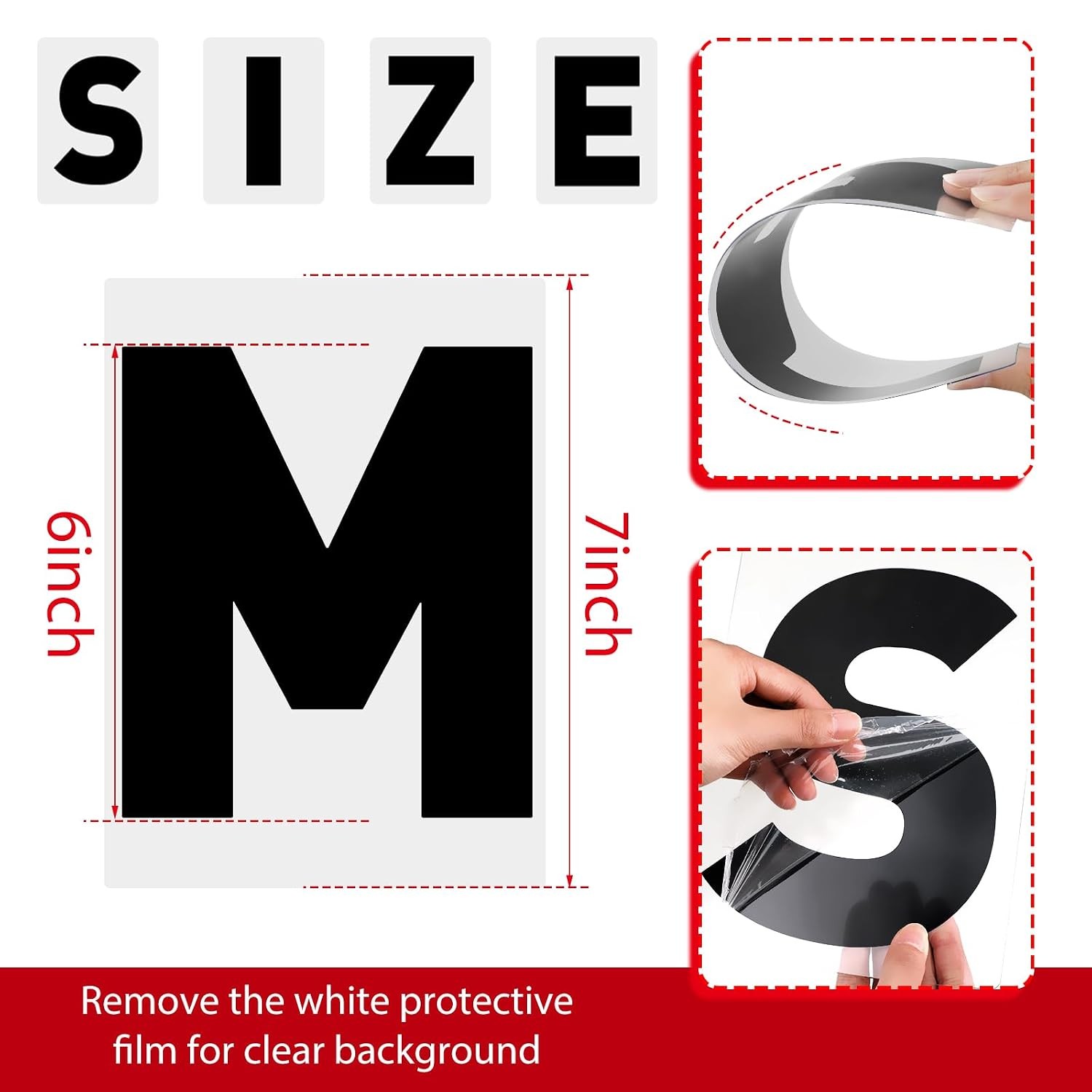 6″ and 7″ Flexible Black Outdoor Portable Sign Letters Set of 300 Pcs Marquee