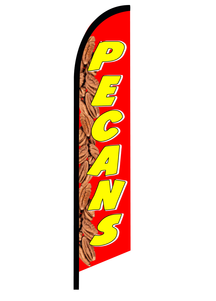 PECANS swooper feather flag banner sign 3499