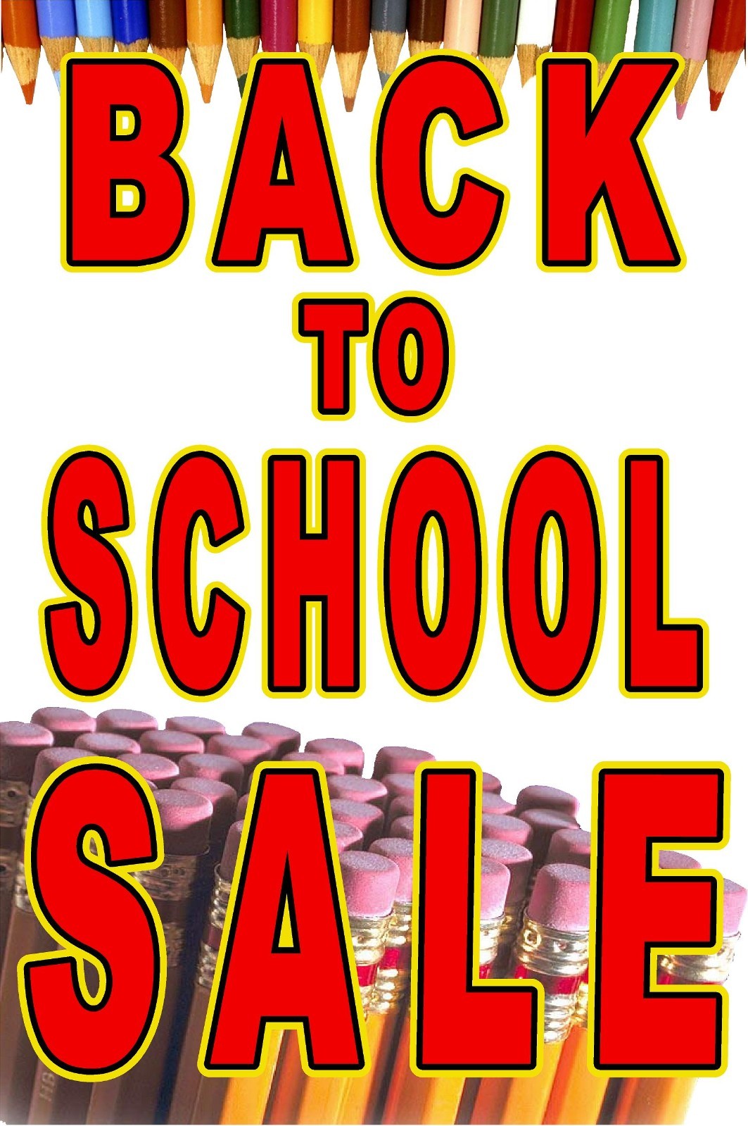 Back to School Sale advertising poster sign