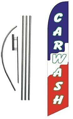 Smoke Shop Advertising Feather Banner Swooper Flag Sign with Flag Pole Kit…