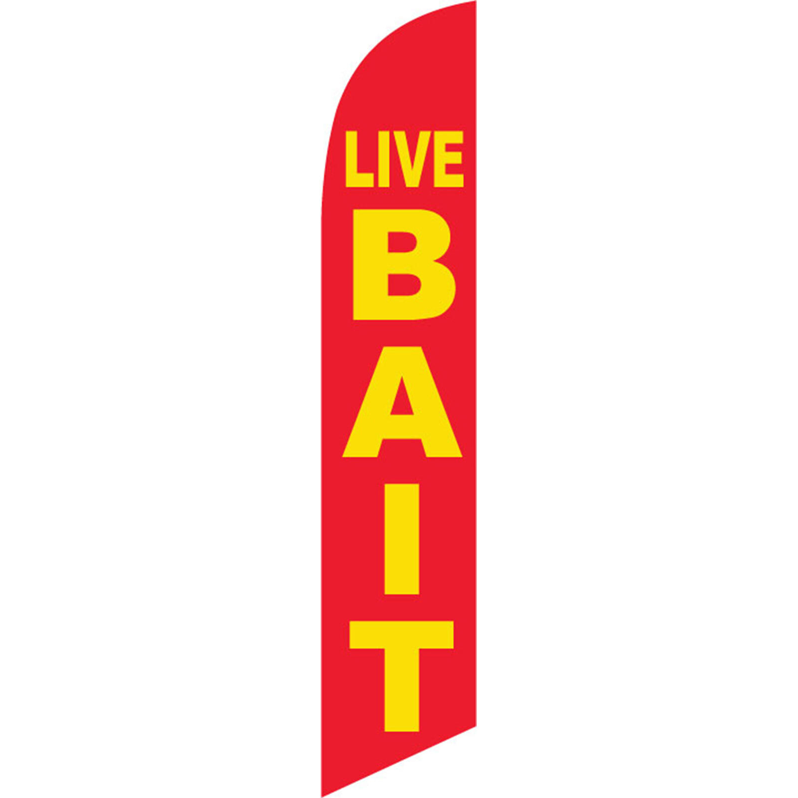 Live Bait Red 2 1/2 ft X 11 1/2 ft Windless Swooper Flag (Flag Only)