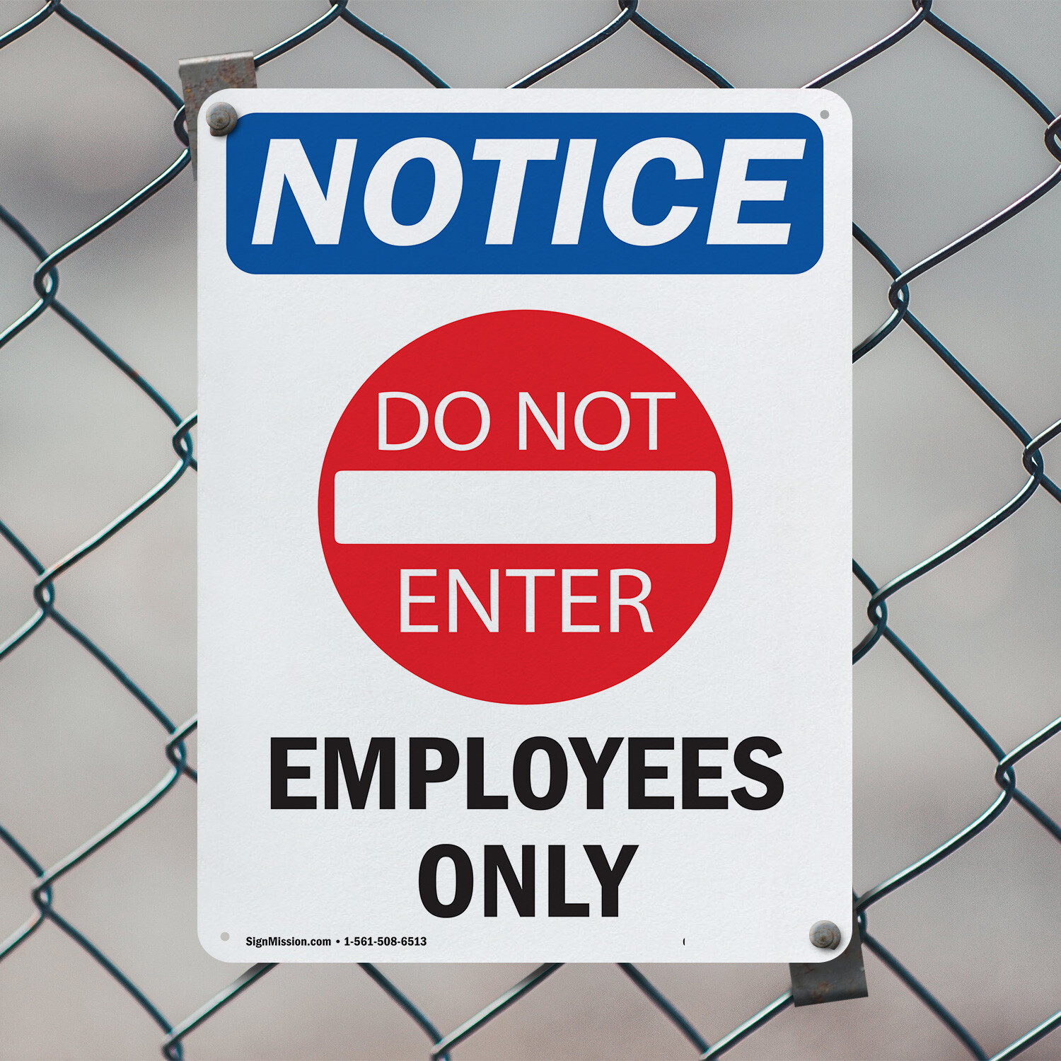 (2 Pack) Employees Only OSHA Notice Sign Decal Metal Plastic