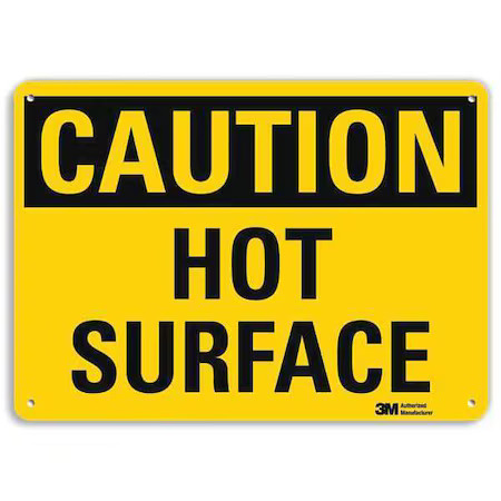 Lyle U4-1428-Na_10X7 Caution Sign, 7 In H, 10 In W, Aluminum, Vertical