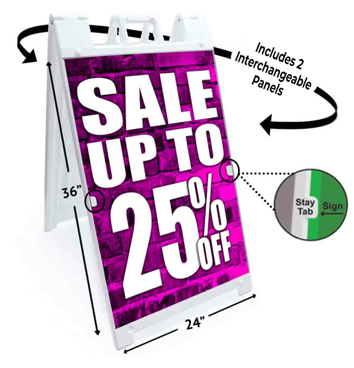 SALE UP TO 25 % OFF Signicade 24×36 Aframe Sidewalk Sign Banner Decal