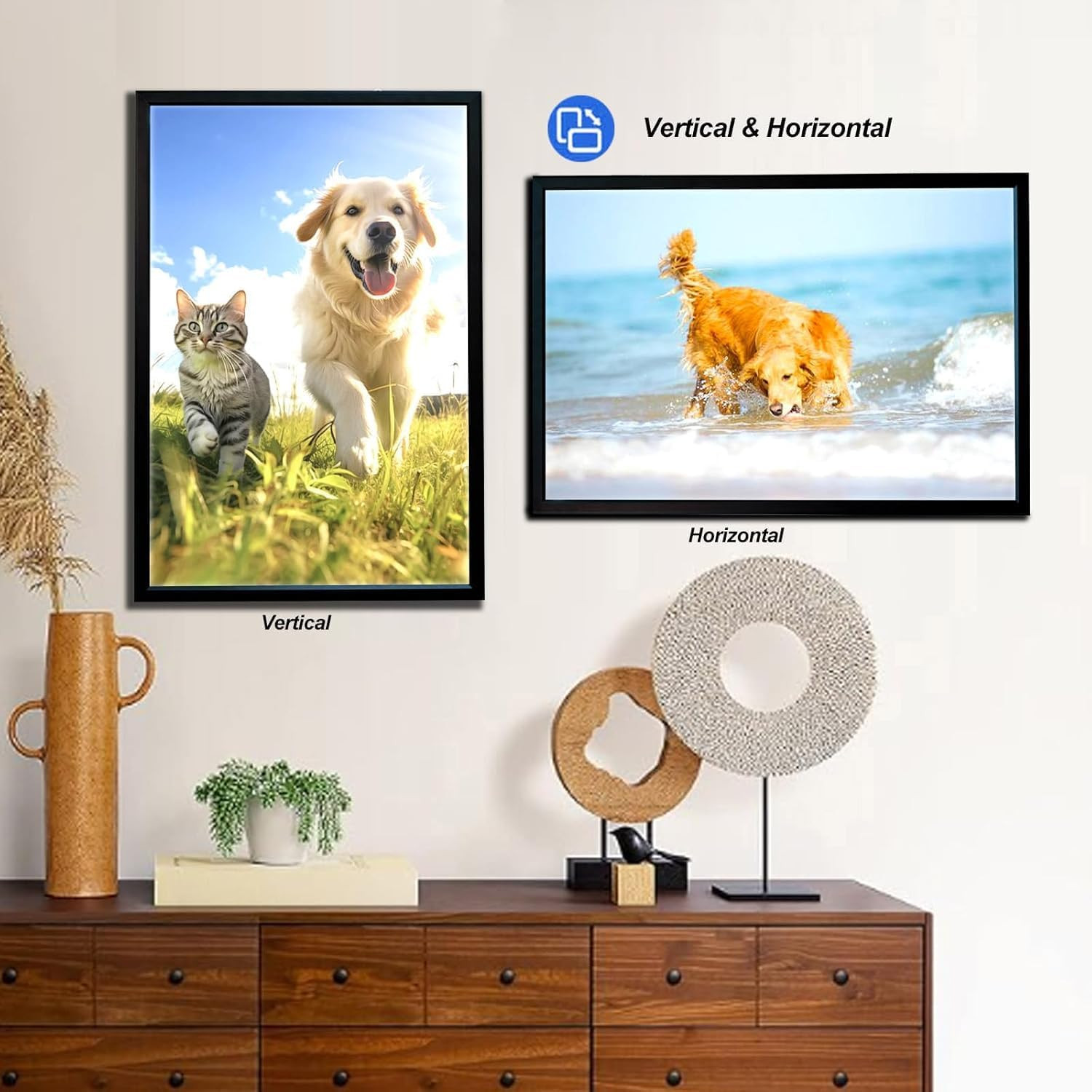 Backlit LED Movie Poster Frame 16″x24″ – Wall Mounted Black Aluminum Display