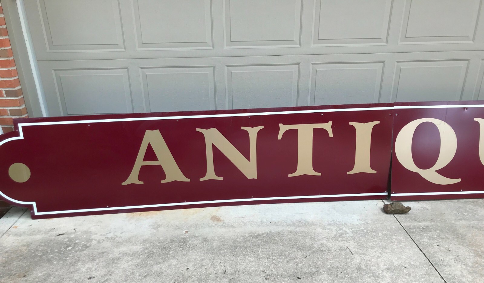 Very Large Professional Custom Made Antique Sign – 20 Ft x 30″