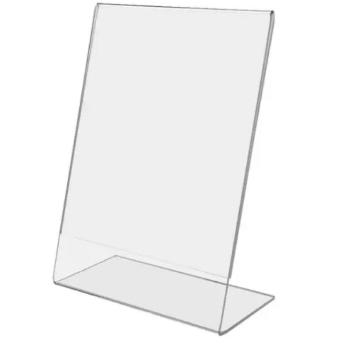 12 Photo Frames Acrylic Easel Vertical Slanted Plastic Table Sign Stand USA 5×7