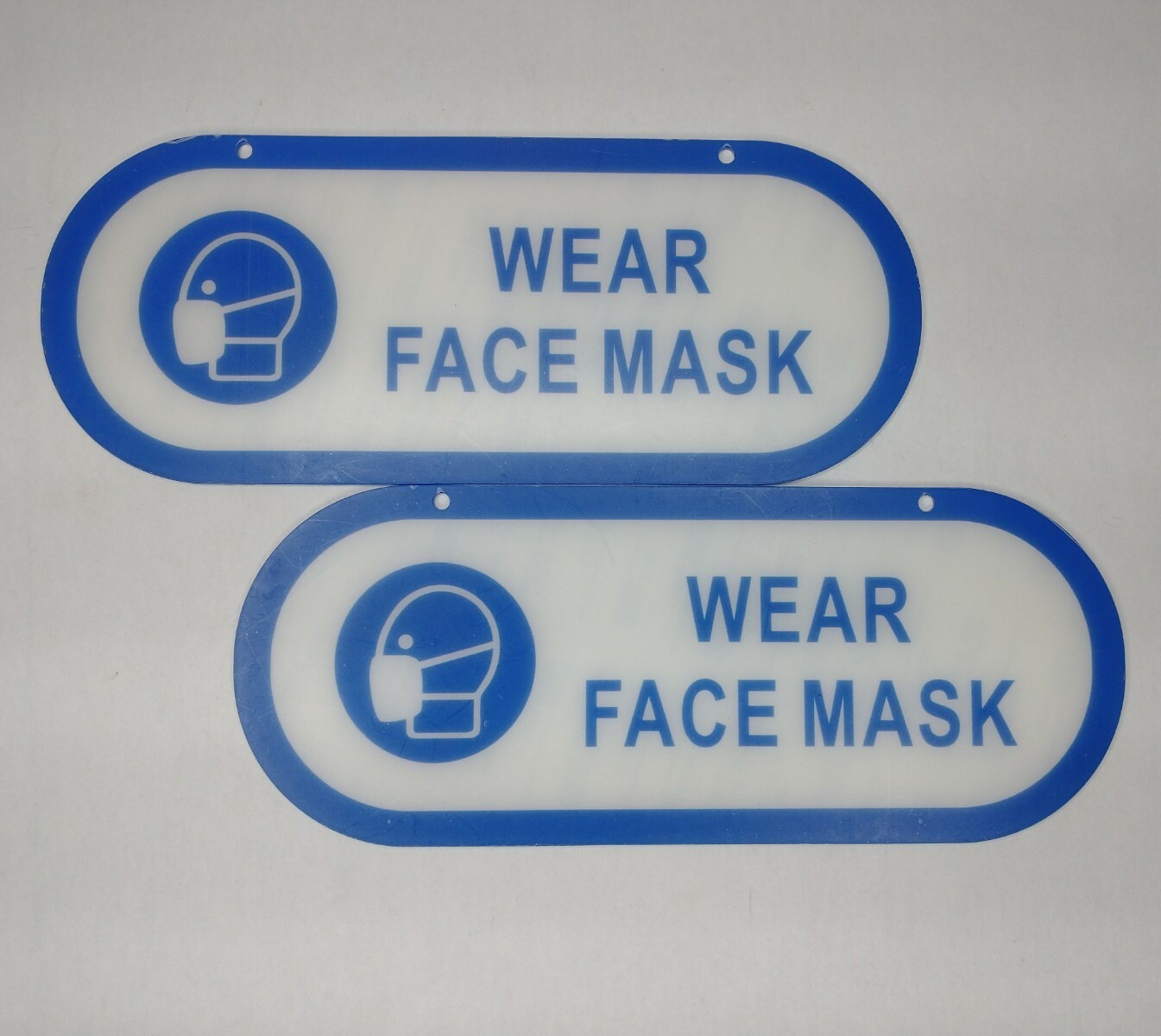 Wear Face Mask Retail Store Office Sign Self Adhesive Or Wall Hanging 2 Signs