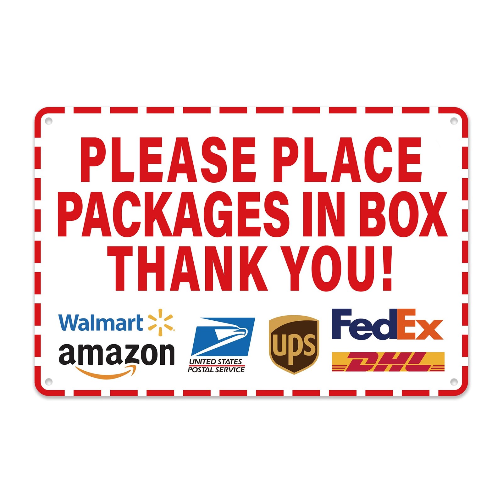 Please Leave Packages and Deliveries Here Sign,Self-Adhesive