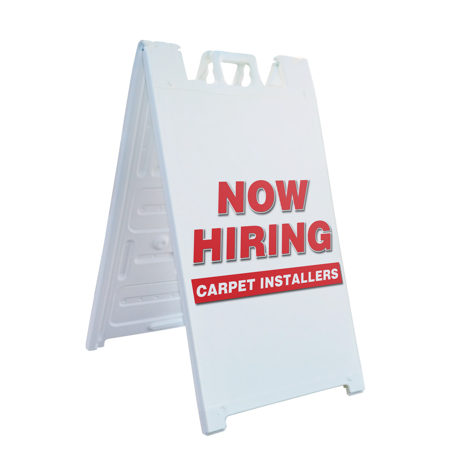 A-frame Sidewalk Now Hiring Carpent Installers 24″ x 36″ Double Sided A-Frame Si