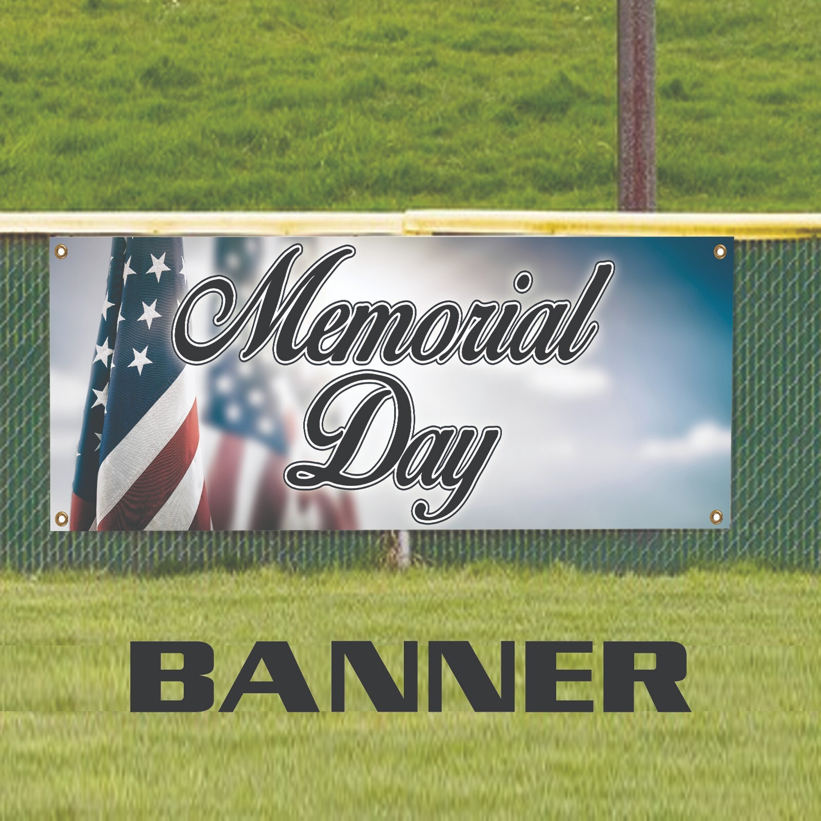 Memorial Day Vinyl Banner USA Military Day Sale Advertise Outdoor Printed Banner