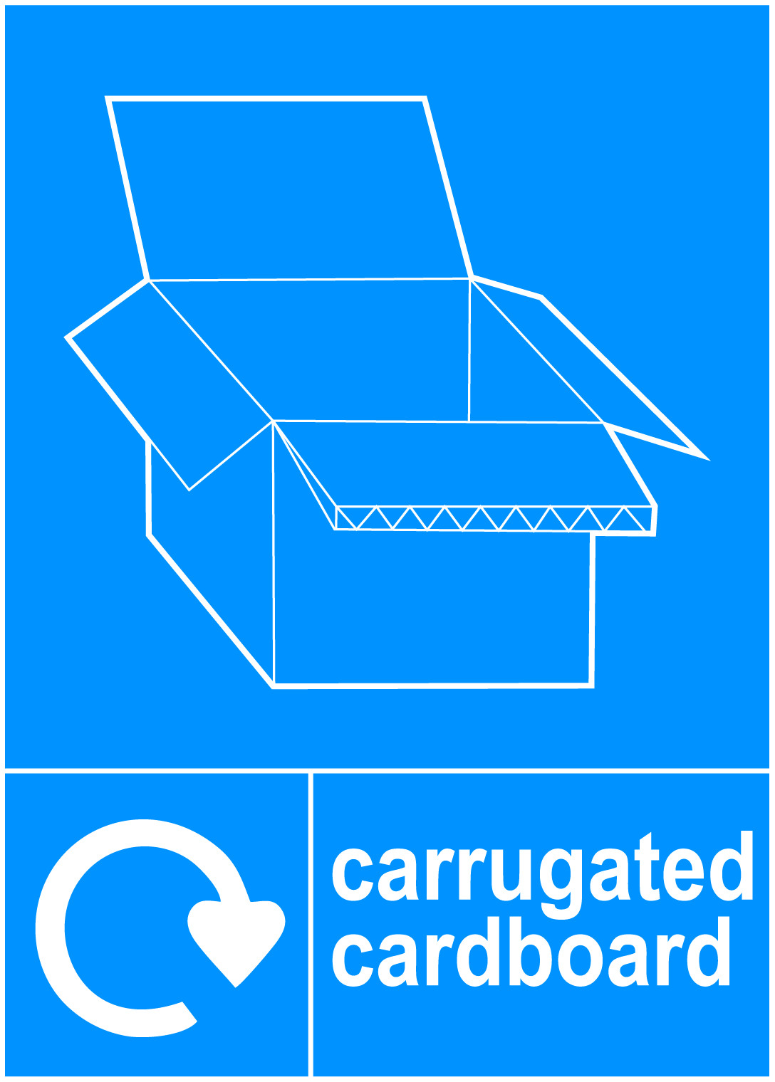 CARRUGATED CARDBOARD | Adhesive Vinyl Sign Decal