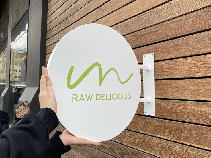 Custom Salon Blade Sign – Double Sided Outdoor Business Logo, Hanging Wall Sign