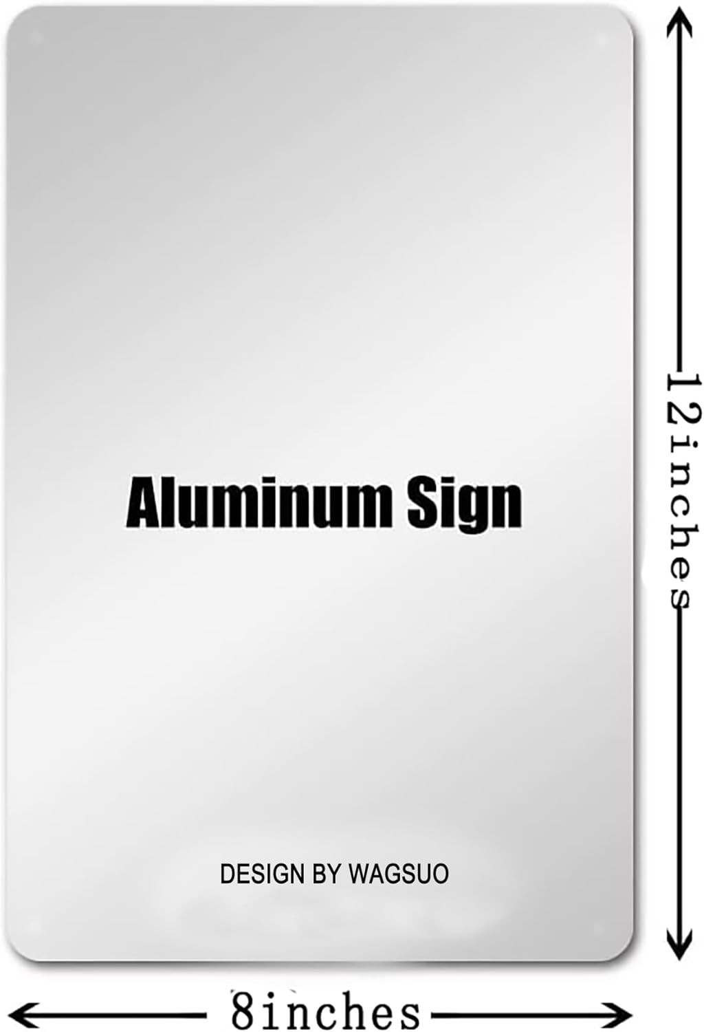 Weather-Resistant Aluminum Delivery Sign 12x8in – Clear Package Instructions