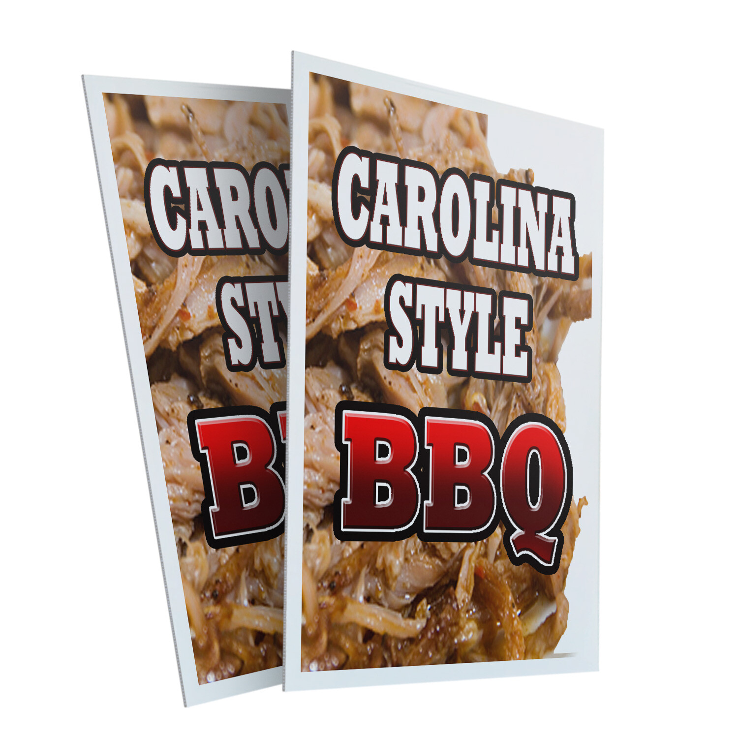 Carolina Style Bbq 24″ x 36″ 2 Pack Of Store Sign Plastic Or Decal