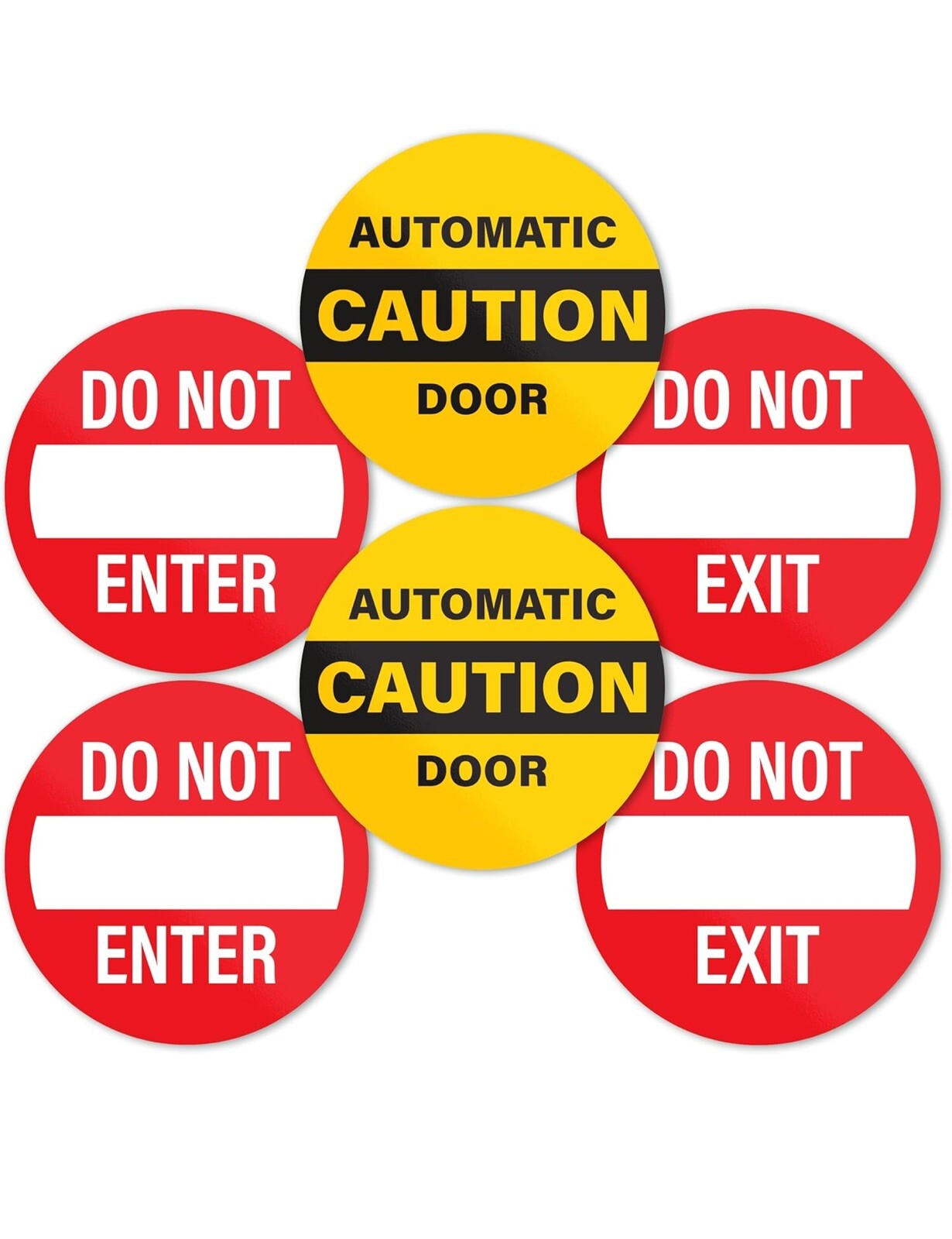 Sutter Signs Doorway Safety Decals Stickers- Caution Automatic Door