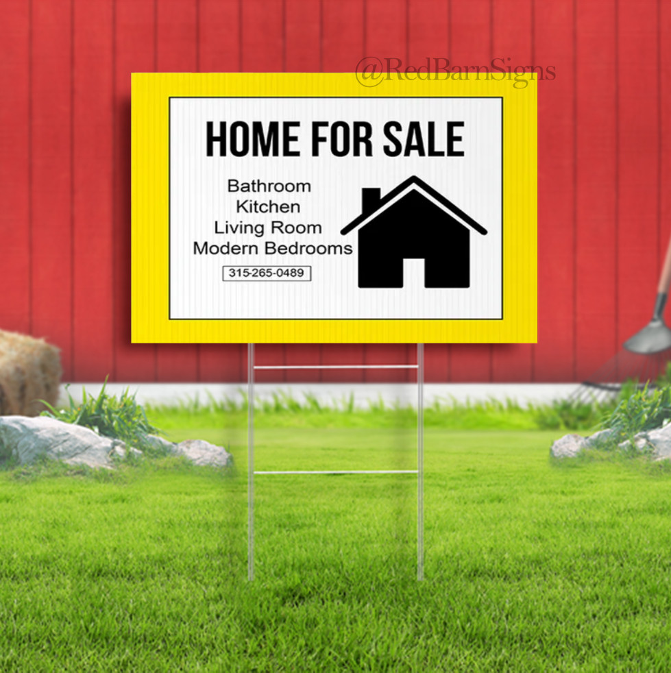 Home for sale bathroom kitchen living Indoor Outdoor Yard Sign