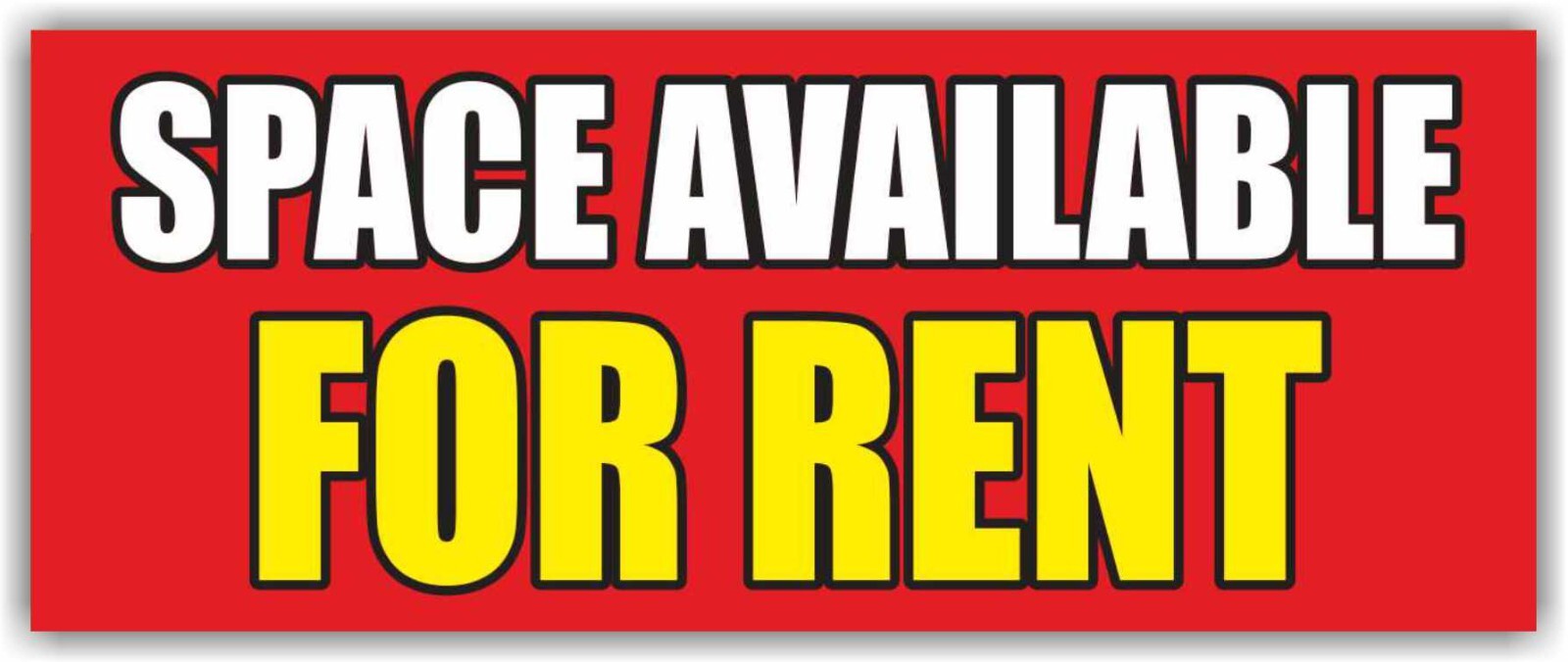 SPACE AVAILABLE FOR RENT Advertising Banner Vinyl Sign Lease Realtor Office Room