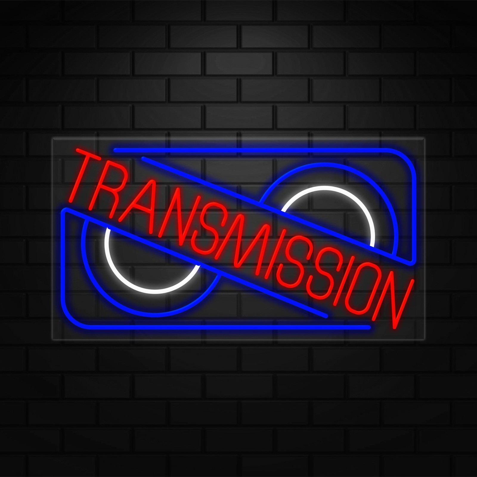 Transmission Sign for Business Displays | LED Flex Neon | 37″W x 20″H x 1″D