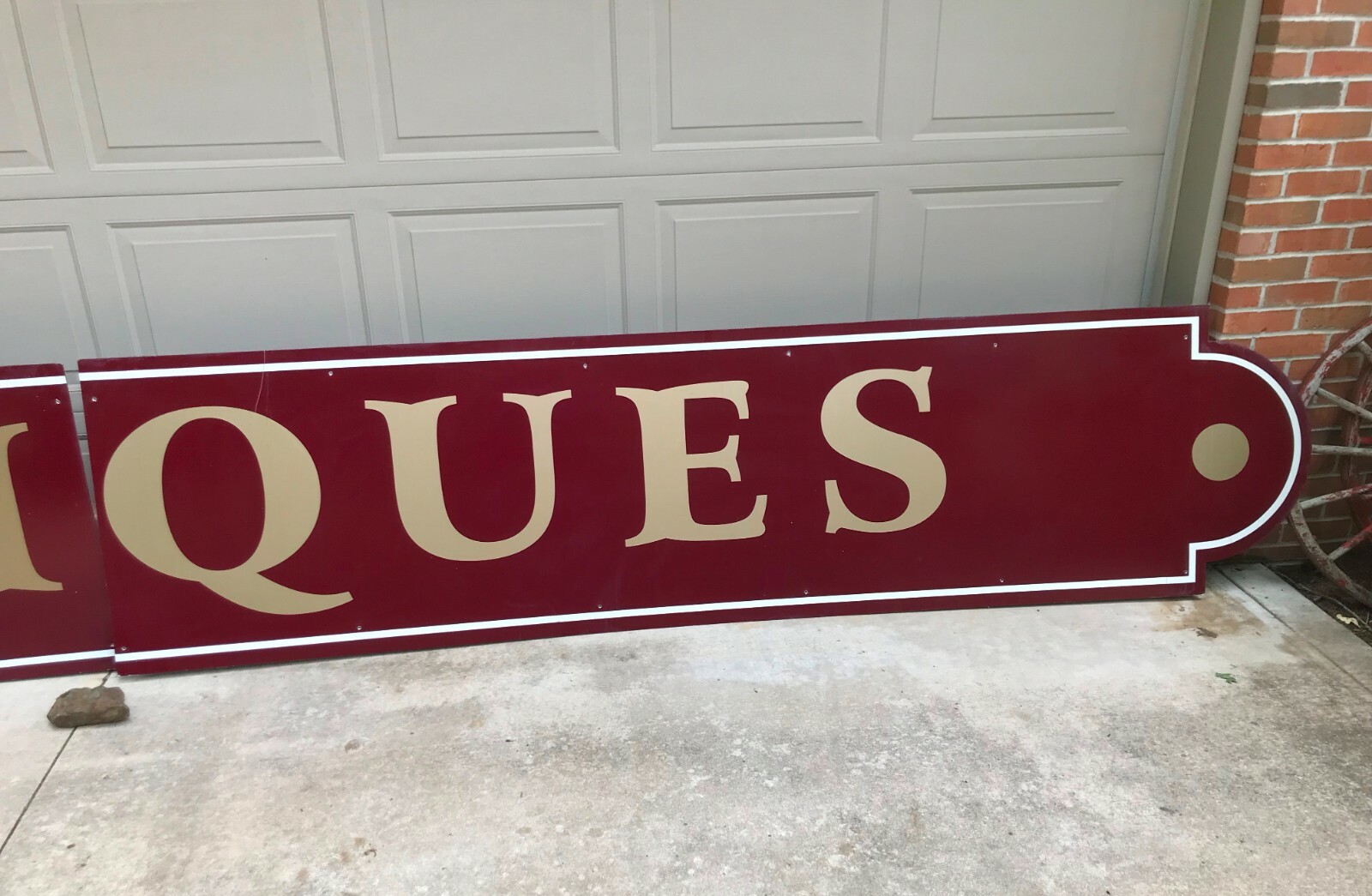 Very Large Professional Custom Made Antique Sign – 20 Ft x 30″