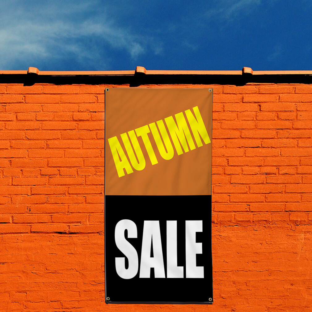 Vertical Vinyl Banner Multiple Sizes Autumn Deal Yellow Business Business