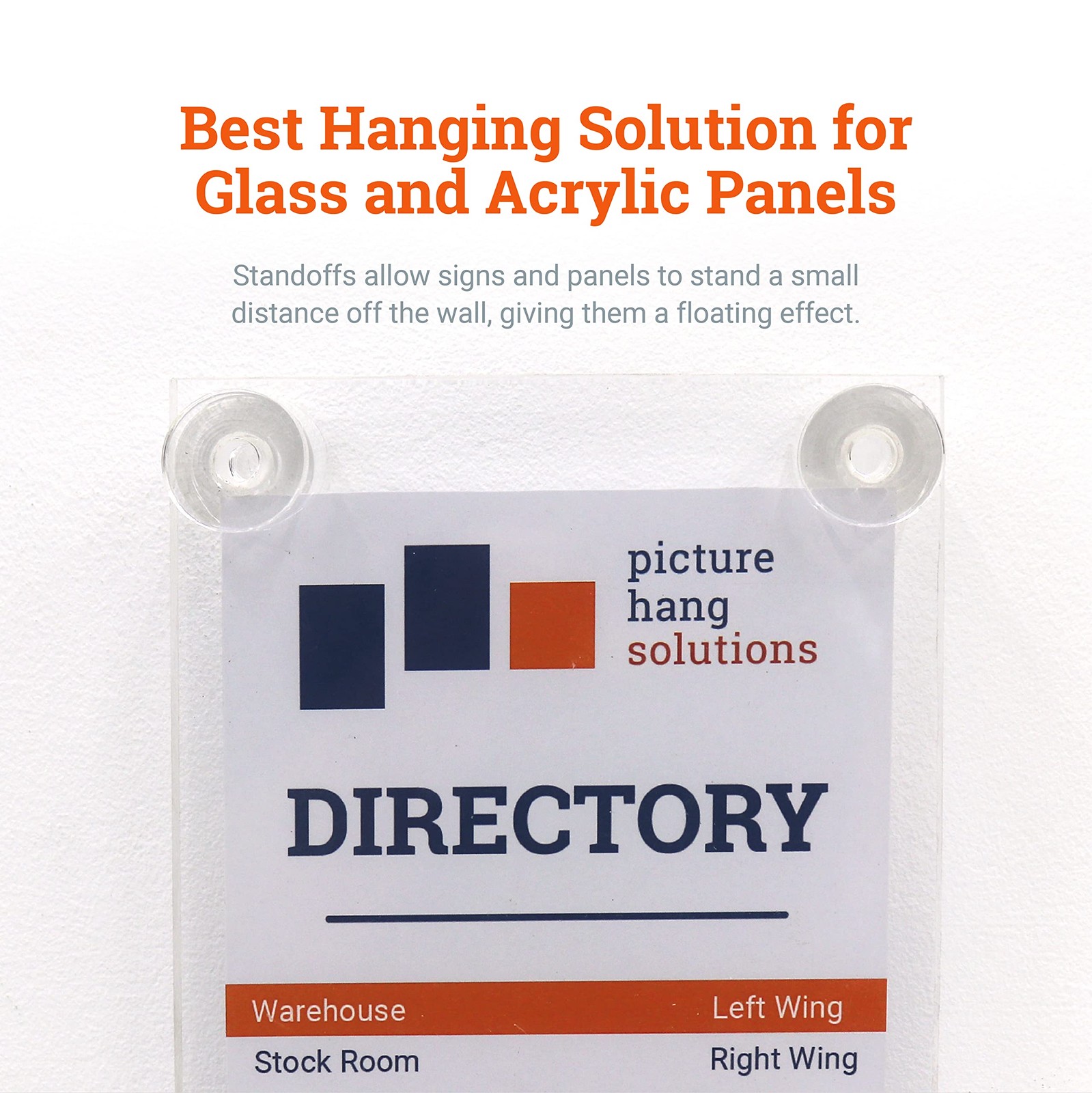 4 Pack Clear Acrylic Display Sign Standoff 25mmx25mm Wall Mounting Kit Set