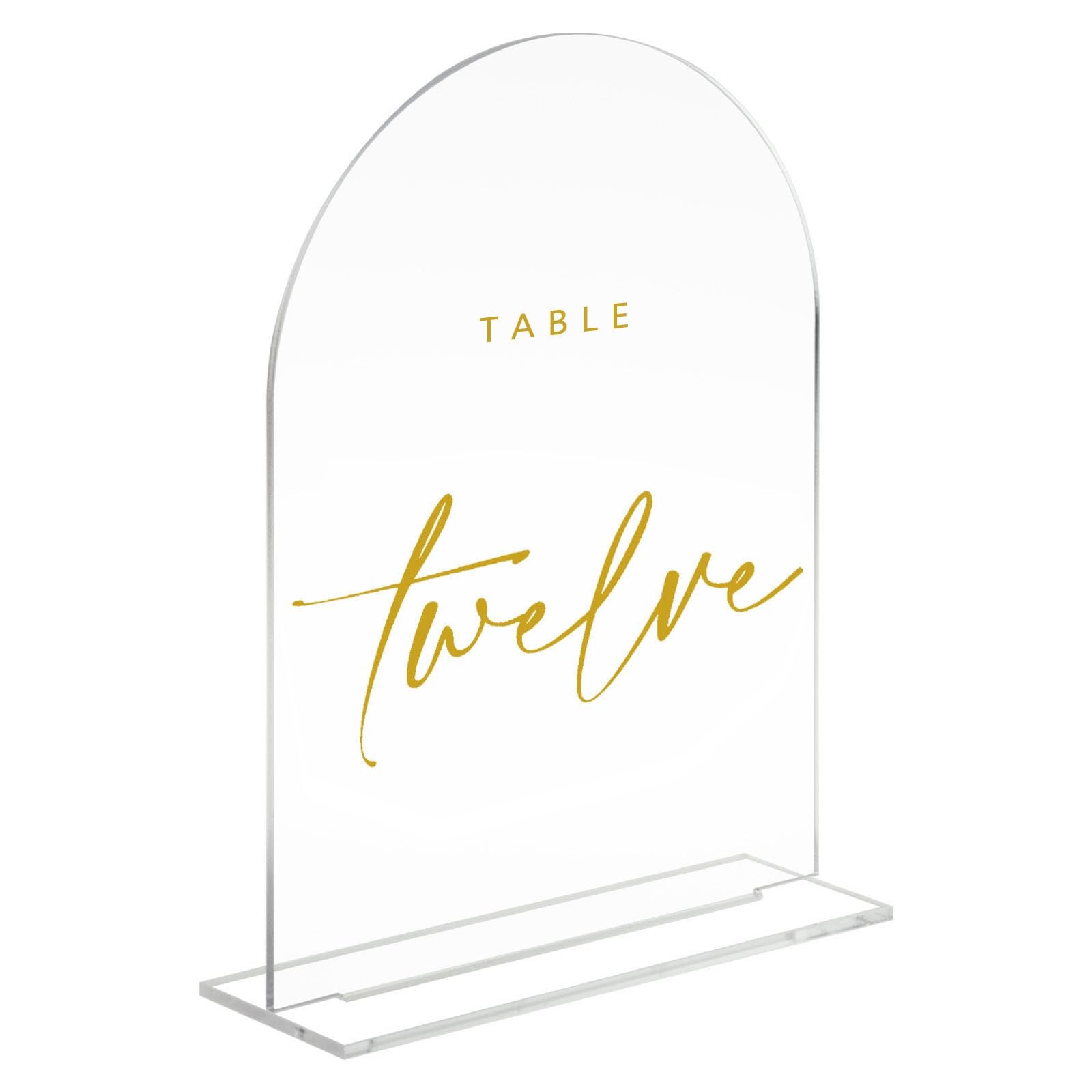 5×7 Inch Clear Blank Arch Acrylic Sign Base DIY Wedding Table Numbers 10 PCS