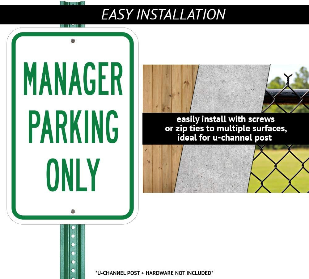 Head in Parking Only Sign 12″ X 18″ Heavy Gauge Aluminum Signs