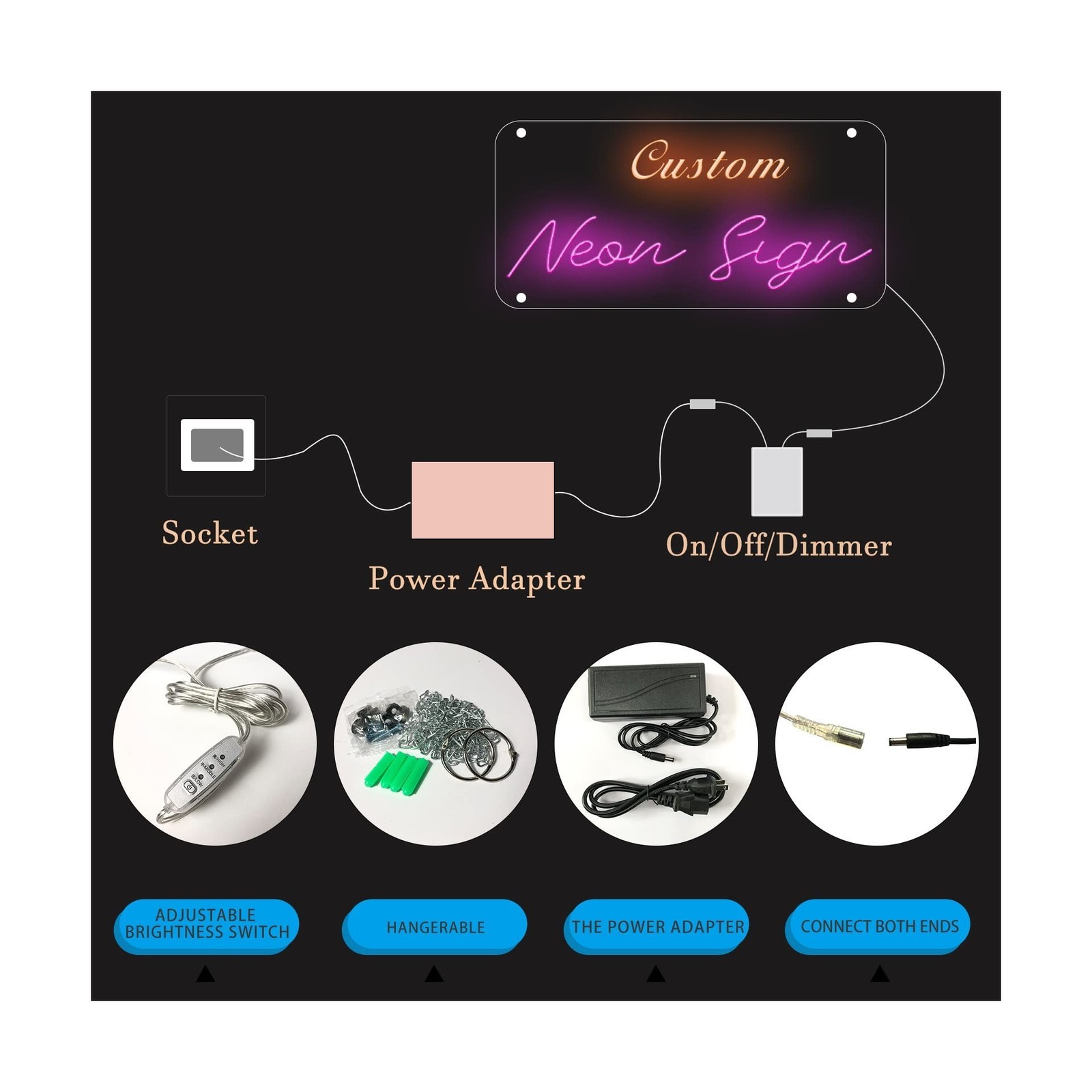 Neon Sign Please Dont Do Coke in The Bathroom-LED Adjustable Brightness Flex …