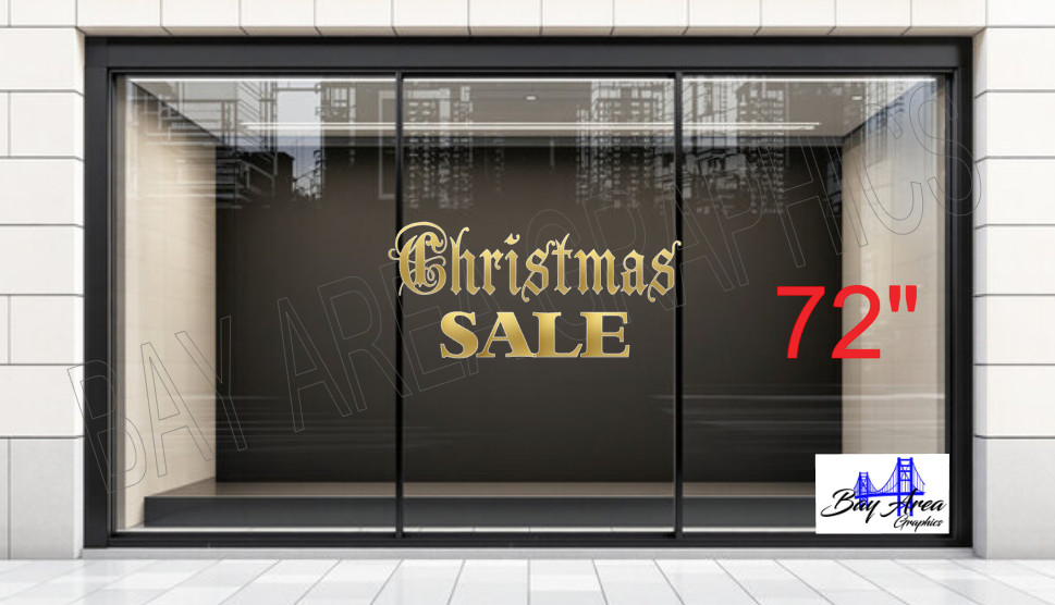 Holiday Christmas SALE Store Window Decal | Premium Vinyl Graphic*