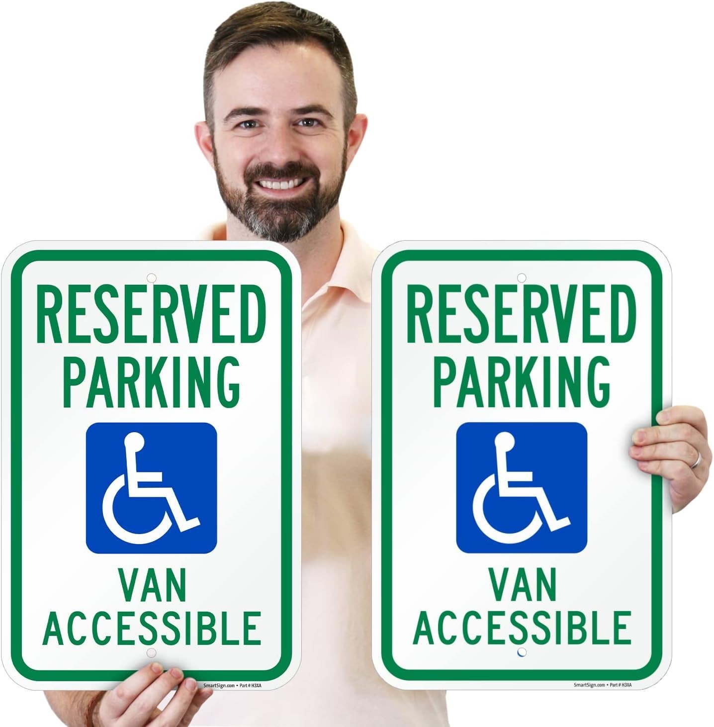 Van Accessible Sign – 2 Pack, 18×12 inch, Aluminum Composite