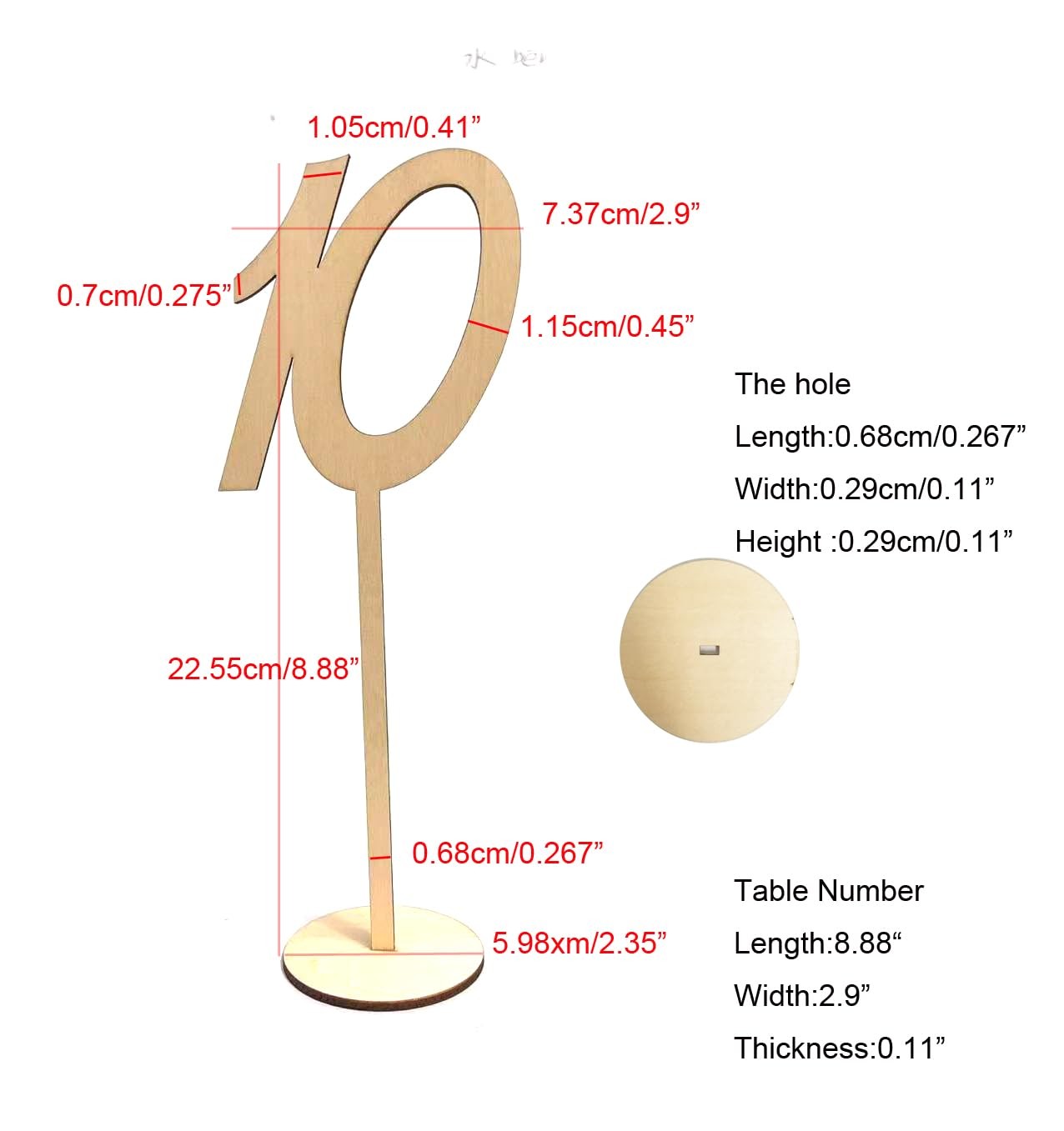 Becho Wooden Table Numbers Holders with Stands,Natural Wood,Home Decor,8.88 I…